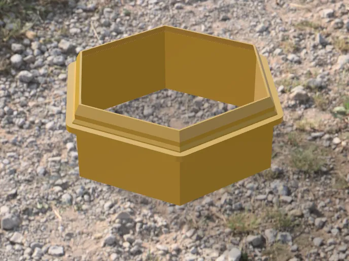 Molde Exagonal Concreto 9MM Altura 20x20