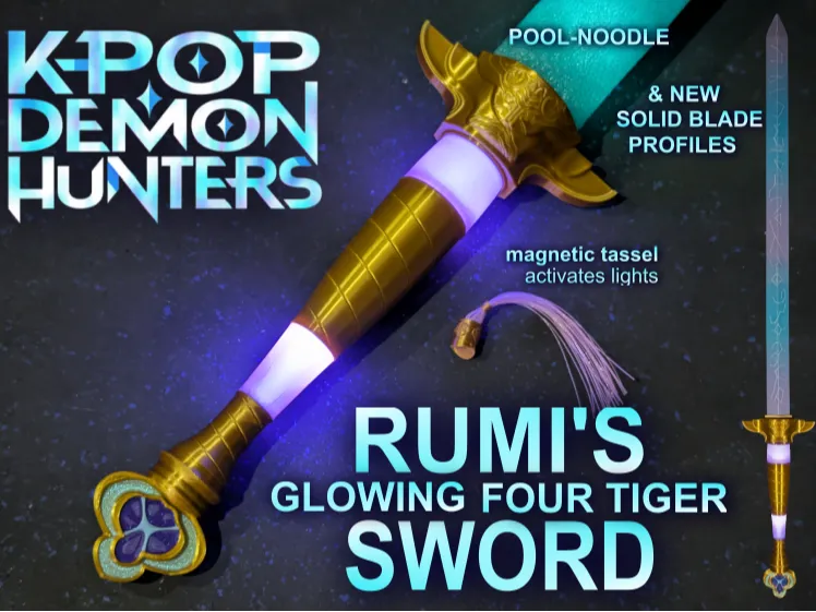 Rumi's Pool Noodle Light-up "Four Tiger Sword"