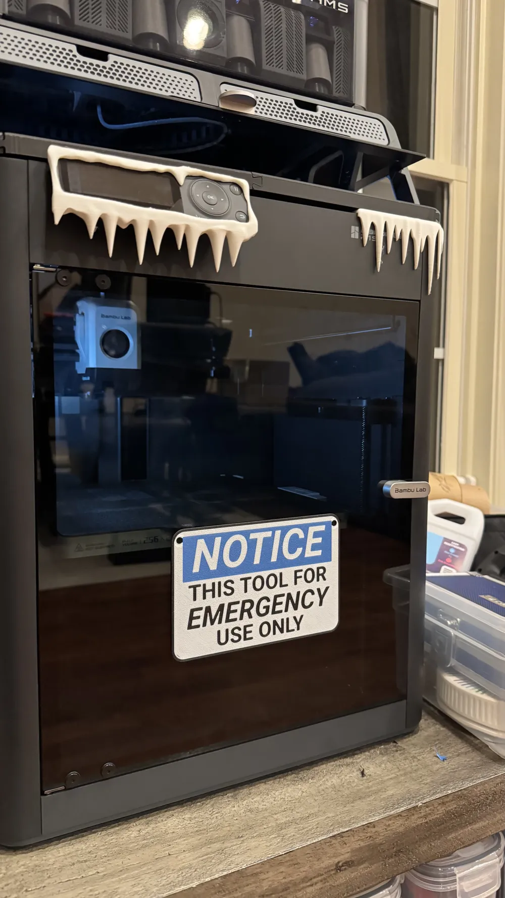 Emergency Use Only - Tool Sign - Free 3D Print Model - MakerWorld