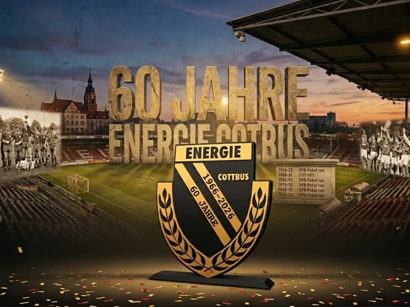 Energie Cottbus "60 Jahre" Table Stand
