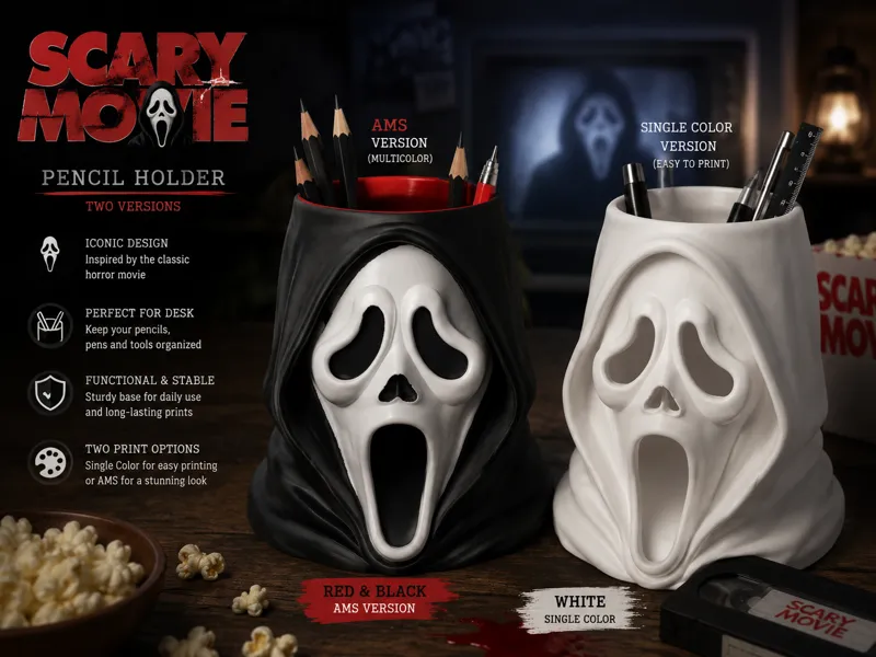 Scary Movie Pencil Holder