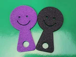 Happy Aldi Cart Key with Key Ring Hole