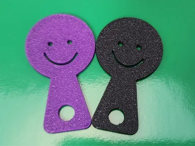 Happy Aldi Cart Key with Key Ring Hole