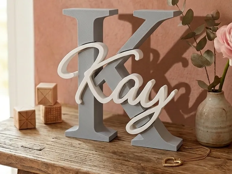 3D Name Kay | Letter K