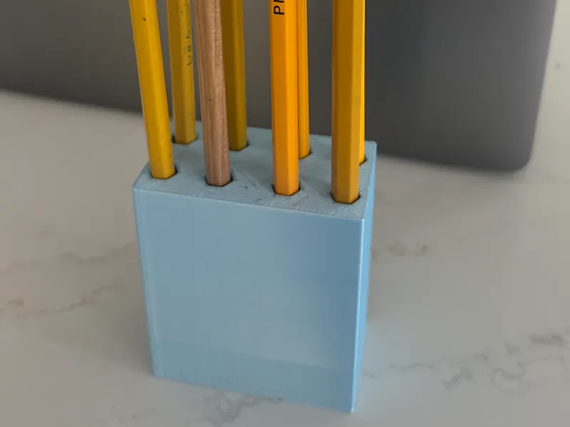 Pencil holder perfectly fits pencils