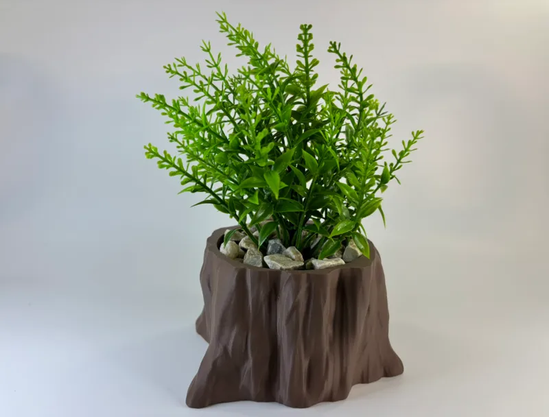 Tree Stump Planter – Rustic and Natural Design