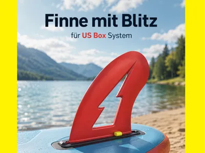 SUP Fin with Lightning and Safety Latch
