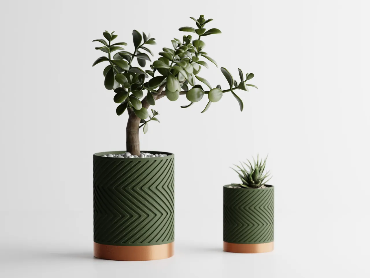 Plant Pot 2 Color ZigZag view 4