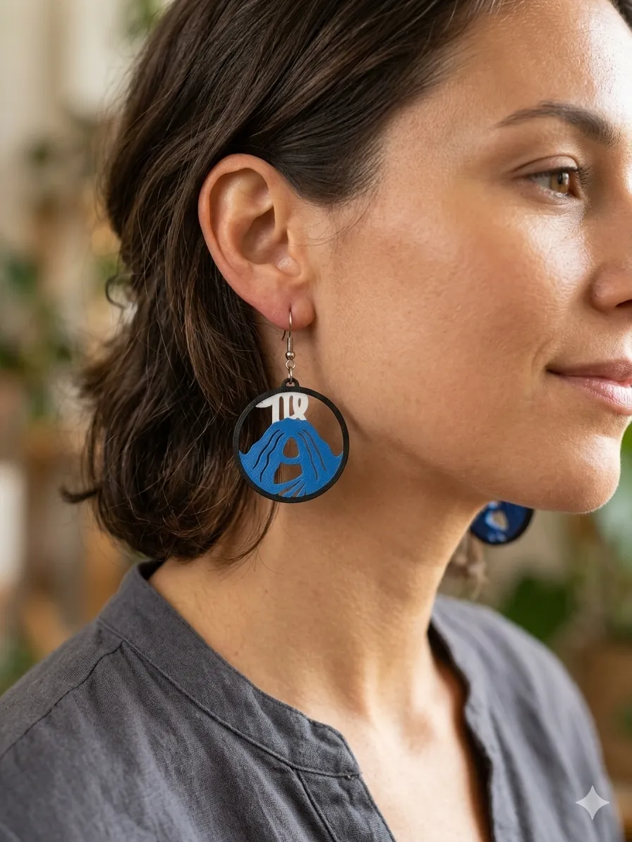 Virgo Earrings - Zodiac Series view 3