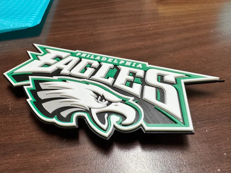 Screw-on Bogg Bag Charm. Philadelphia Eagles Logo.