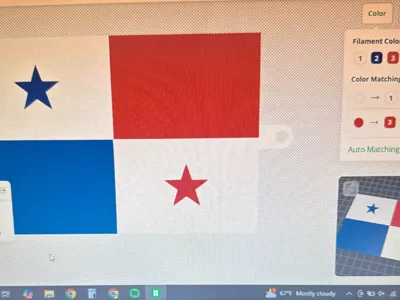 Panamanian flag keychain