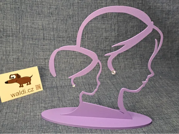 Porte-boucles d'oreilles duo mère-fille