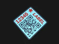 Square Label 1 - 0.2mm layer, 2 walls, 15% infill