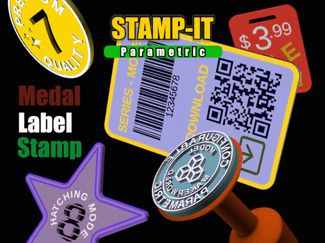 Parametric Generator: Stamp, Medal, Label, QR Code