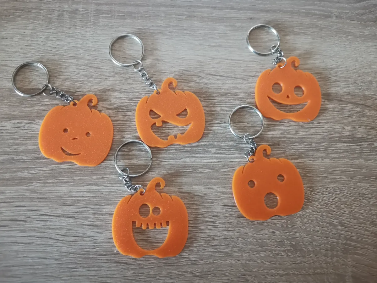 Lot de porte-clés citrouilles d'Halloween