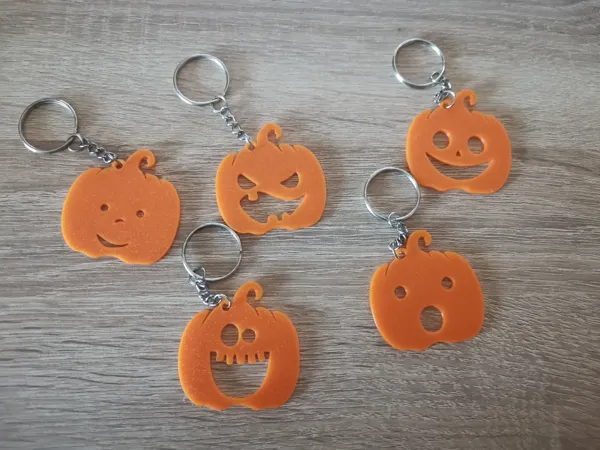 Lot de porte-clés citrouilles d'Halloween