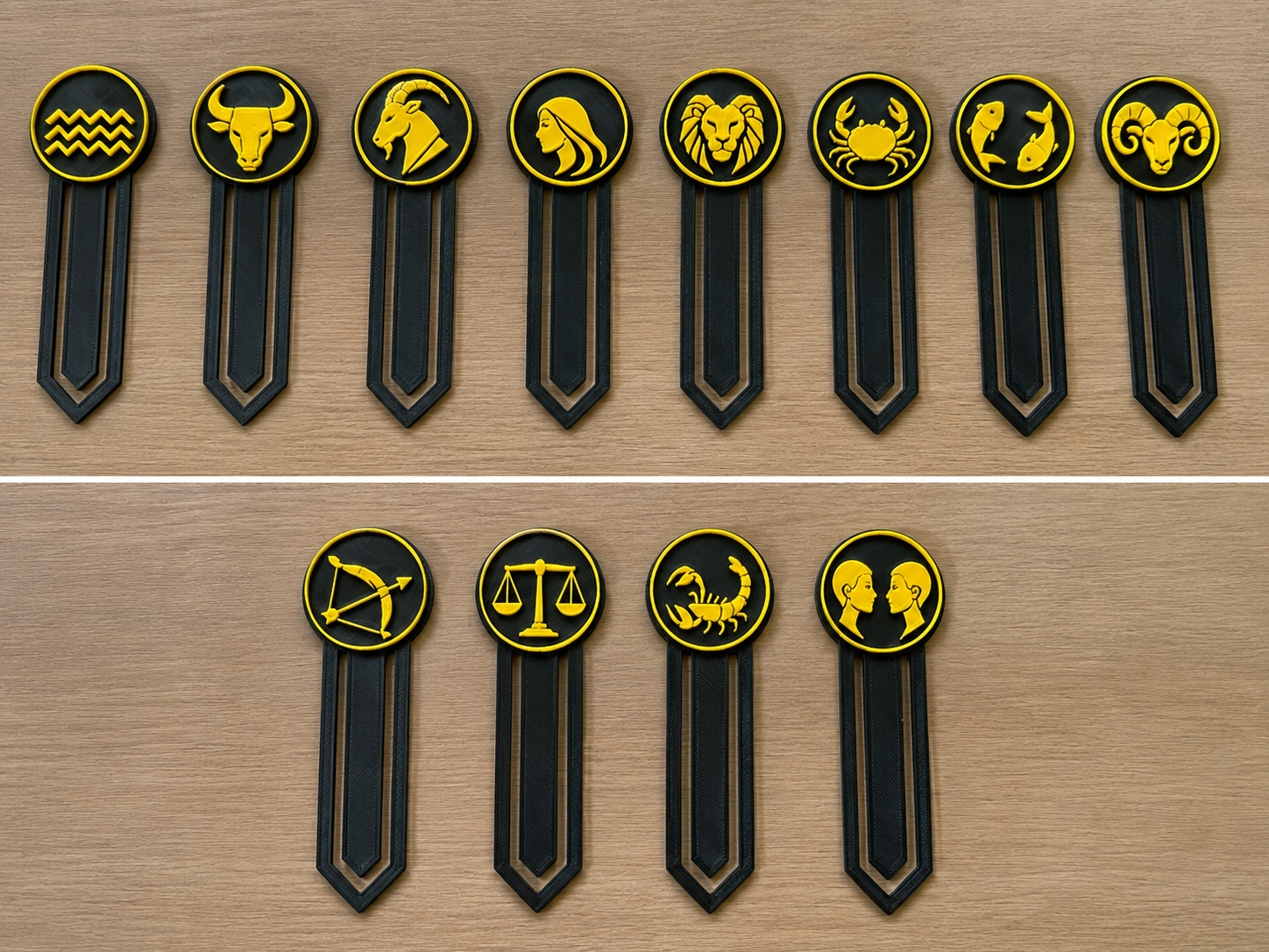 Minimalist Zodiac Bookmarks Set
