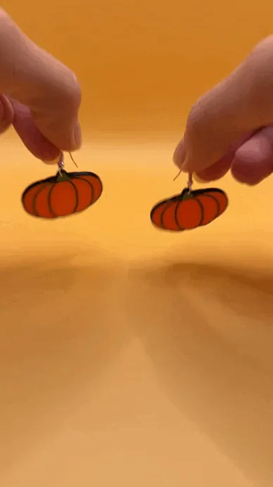 Pumpkin Earrings view 3