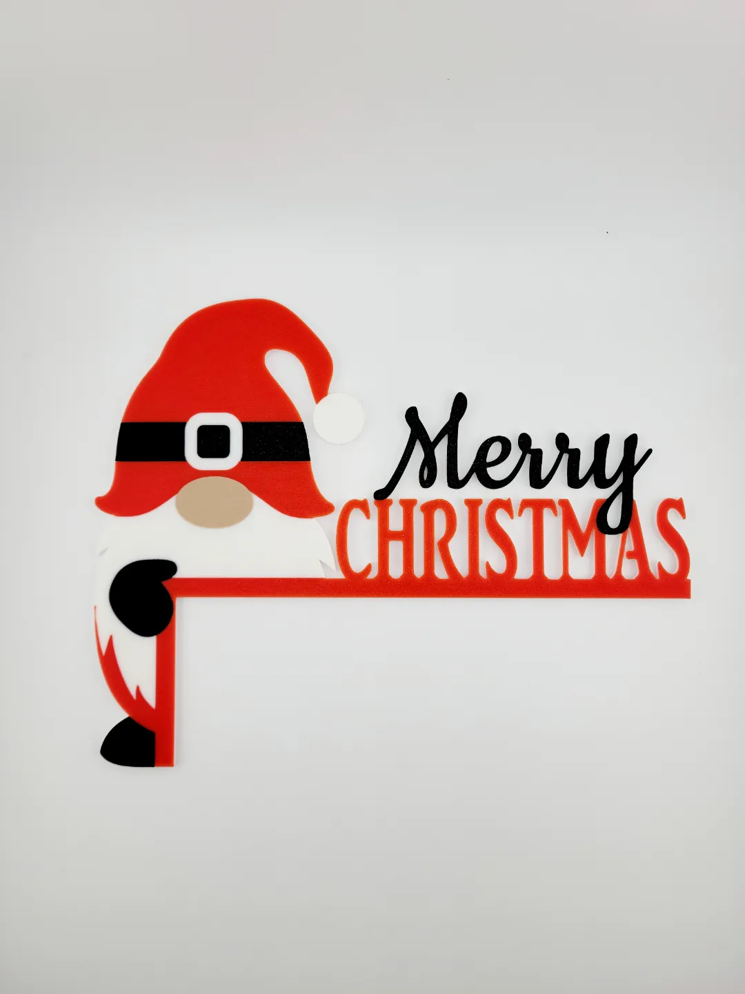 Merry Christmas Gnome Door Corner view 3