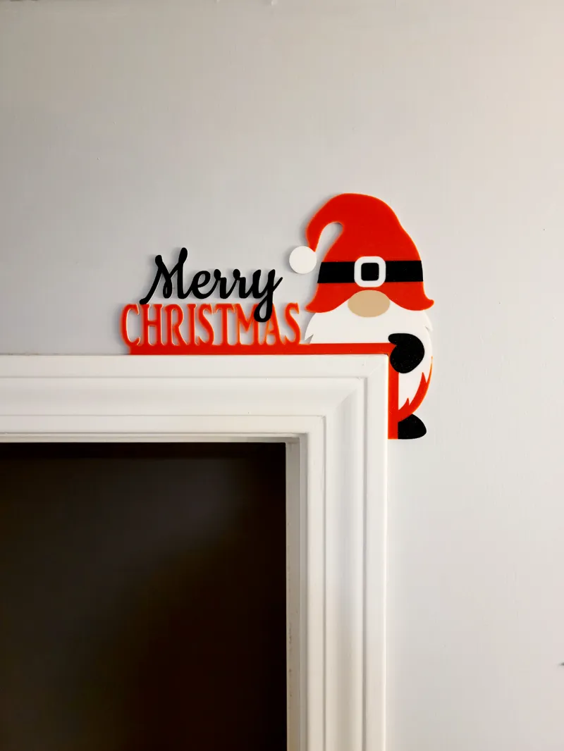 Merry Christmas Gnome Door Corner