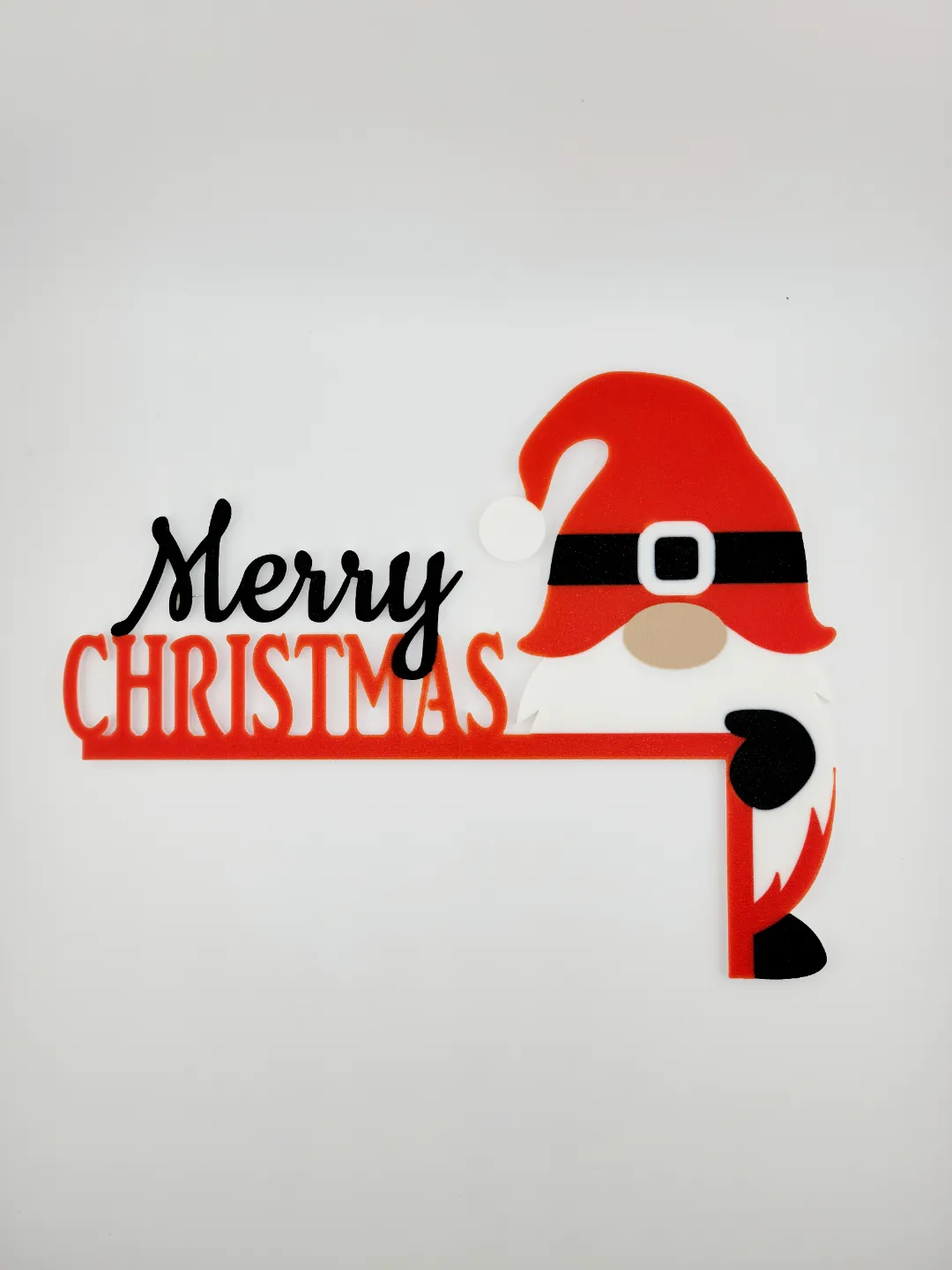 Merry Christmas Gnome Door Corner view 4