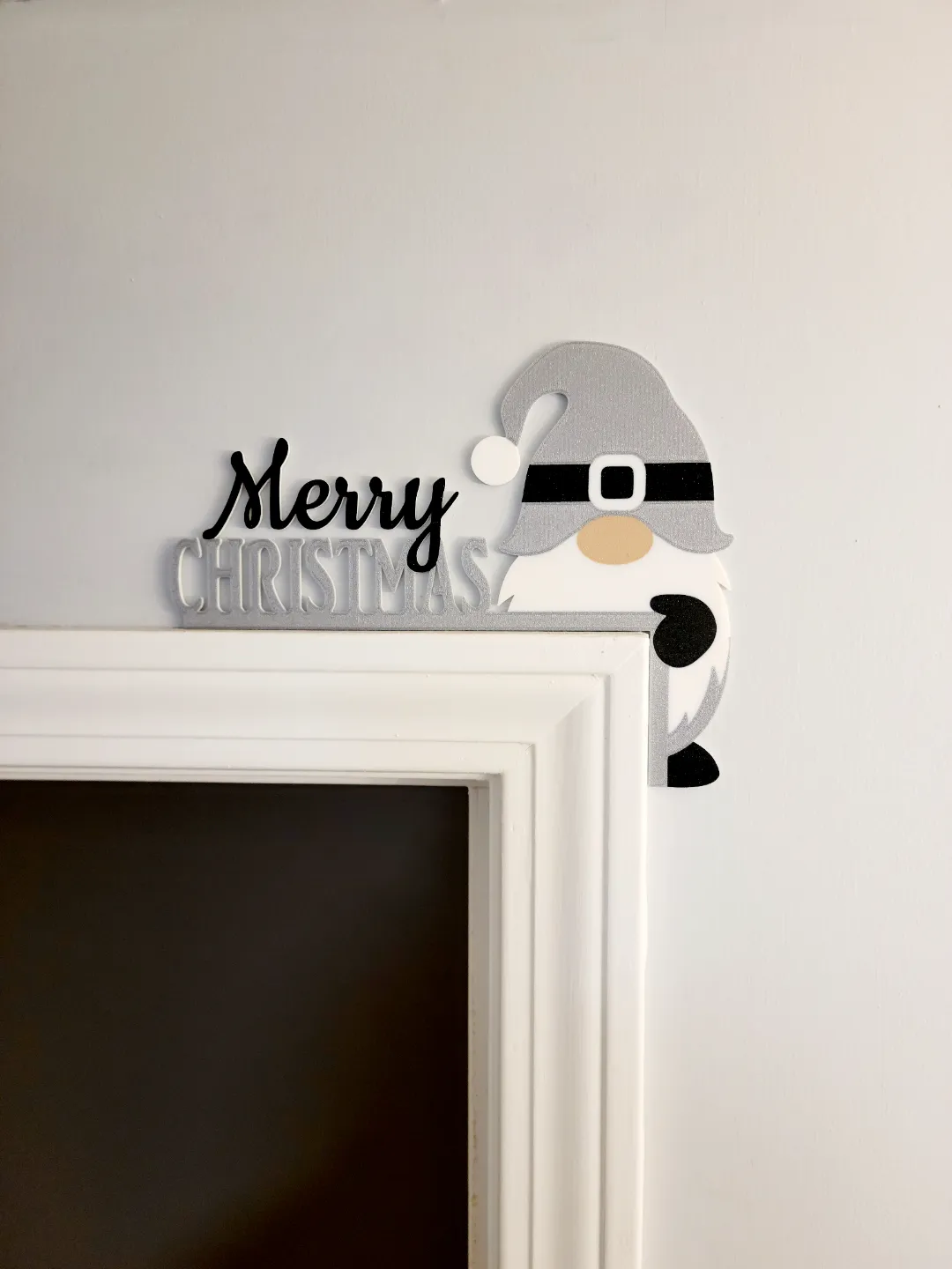 Merry Christmas Gnome Door Corner view 2