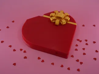 Heart Pop-Up Gift Card Box with Bow