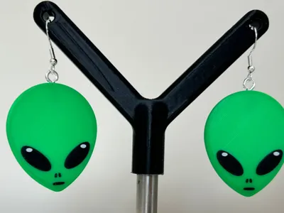 Alien earrings