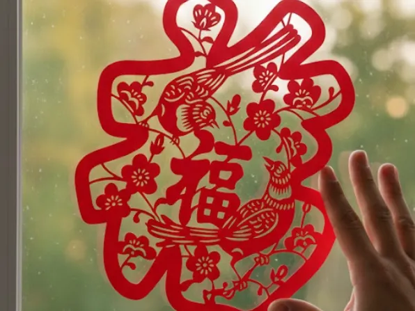 Spring Herald & Blessings (春鸣送福) paper cut