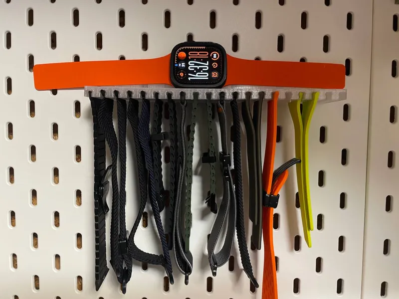 Ikea Skadis Apple Watch strap mount for 20/10/6