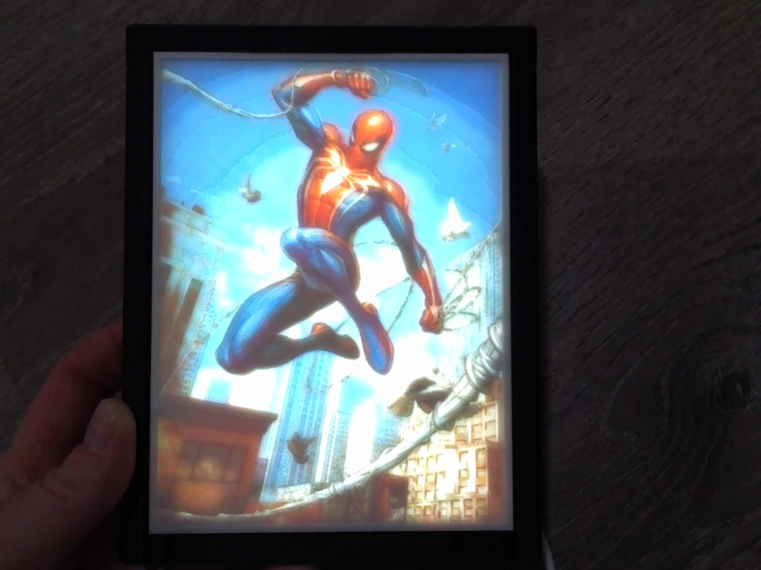 Spiderman Lithophane FREE COMMERCIAL