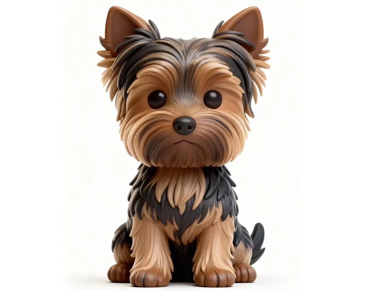 Yorkshire Terrier Long Fur Figurine – Dog Yorkie 