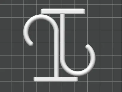 Round hook T-shaped