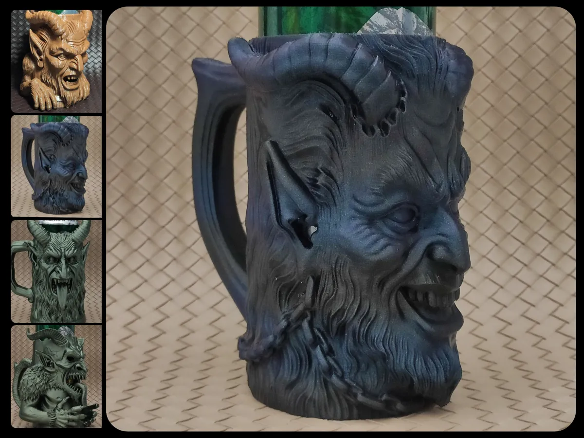 Porte-canette Krampus enchaîné