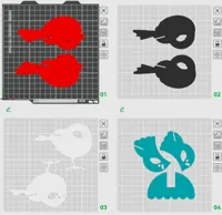 大鸟 (200%) 分盘打印 (无需AMS)