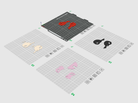 Miniatura 2 do modelo 3D 快速打印多色拼接小鸟（最快仅需35分钟）