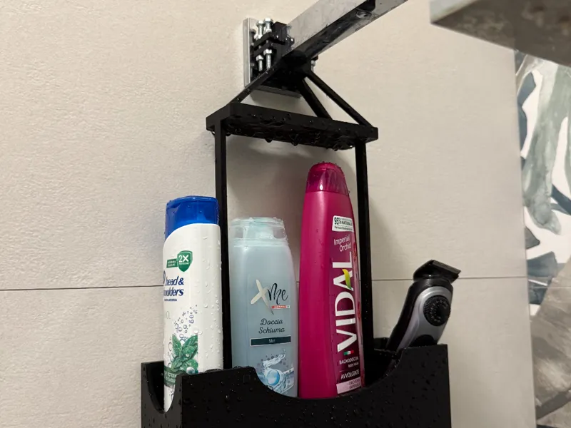 Self-Supporting Shower Shelf
