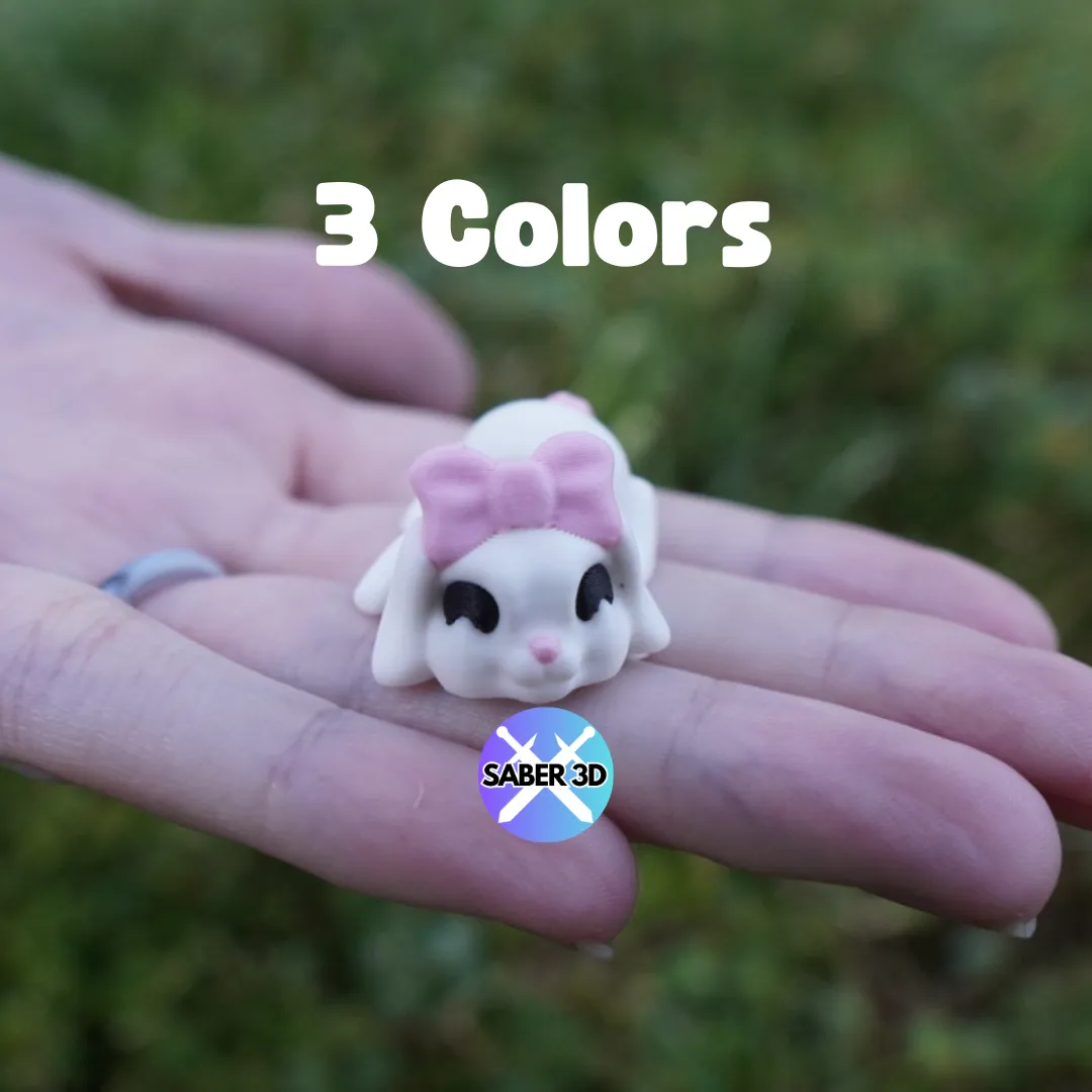 Mini Articulated Rabbit (With Bow Version) view 4