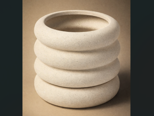 Modern Stacked‑Ring Vase minimalist Organic Design