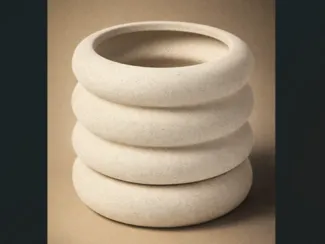 Modern Stacked‑Ring Vase minimalist Organic Design