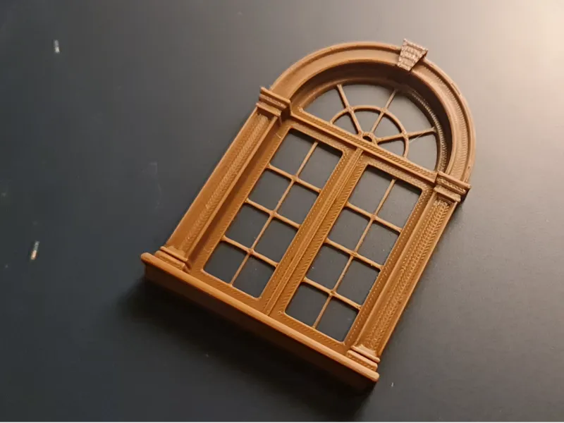 Victorian Dollhouse Window – Ornate Miniature 