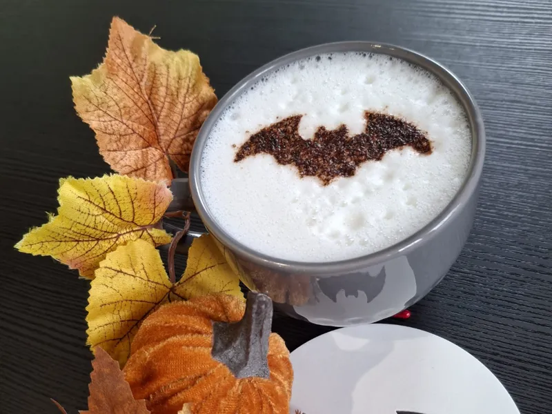 Coffee Stencil Art - Bat - Halloween