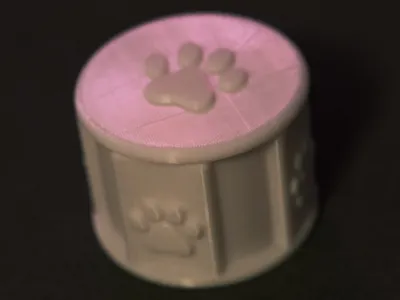 Dog Paw Container with a lid 
