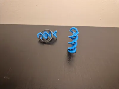 Double Helix DNA Strand Keyring