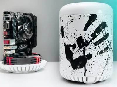 poop bin 4 plates itx motherboard case NAS