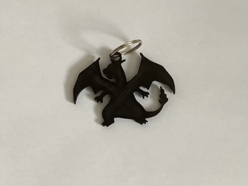 Charizard Silhouette Keychain #0006