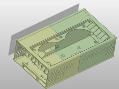 BC-250 case V4.2 - for HPserverPSU, DUAL 12cm FANS