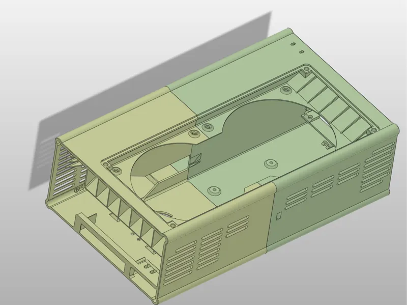 BC-250 case V4.2 - for HPserverPSU, DUAL 12cm FANS