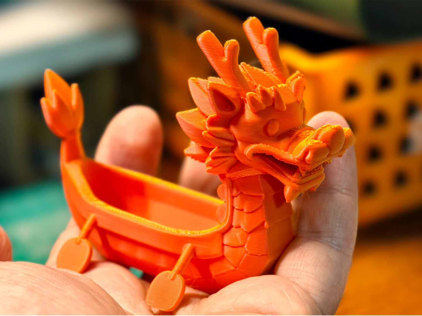 Miniatura 1 do modelo 3D 可爱龙舟，1小时打印
