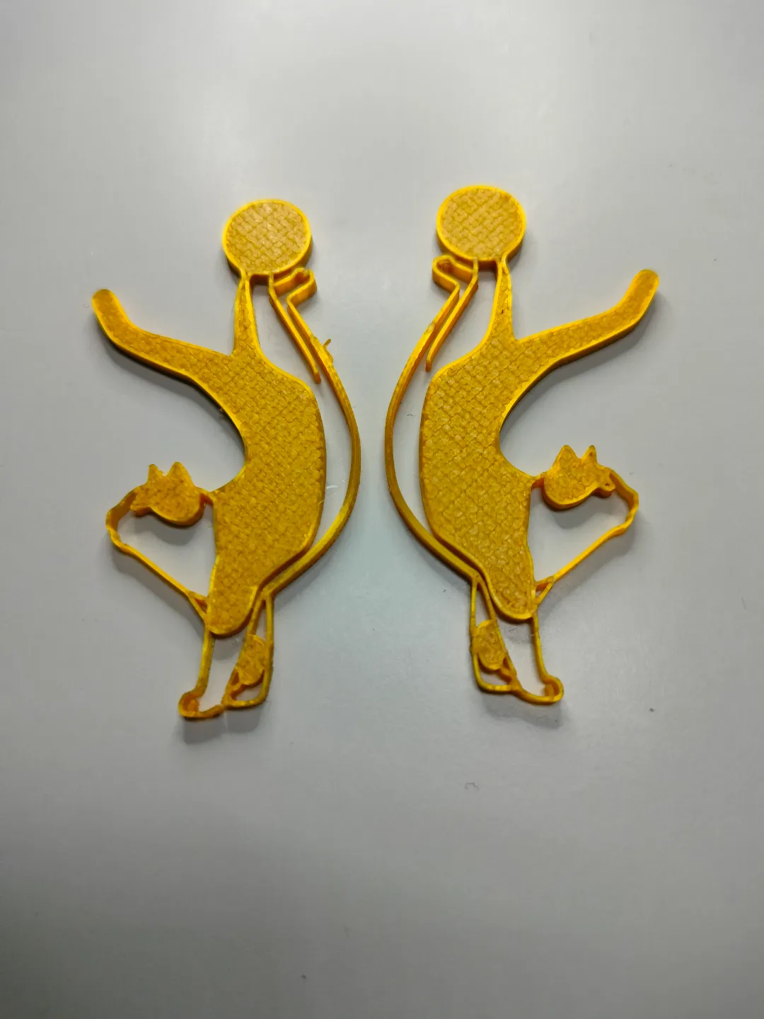 Acrobat cat - stud earrings view 3